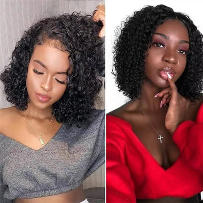Short Water Wave Invisible HD Lace Glueless 13x4 Frontal Lace Wig | True HD Lace - Seyna Hair