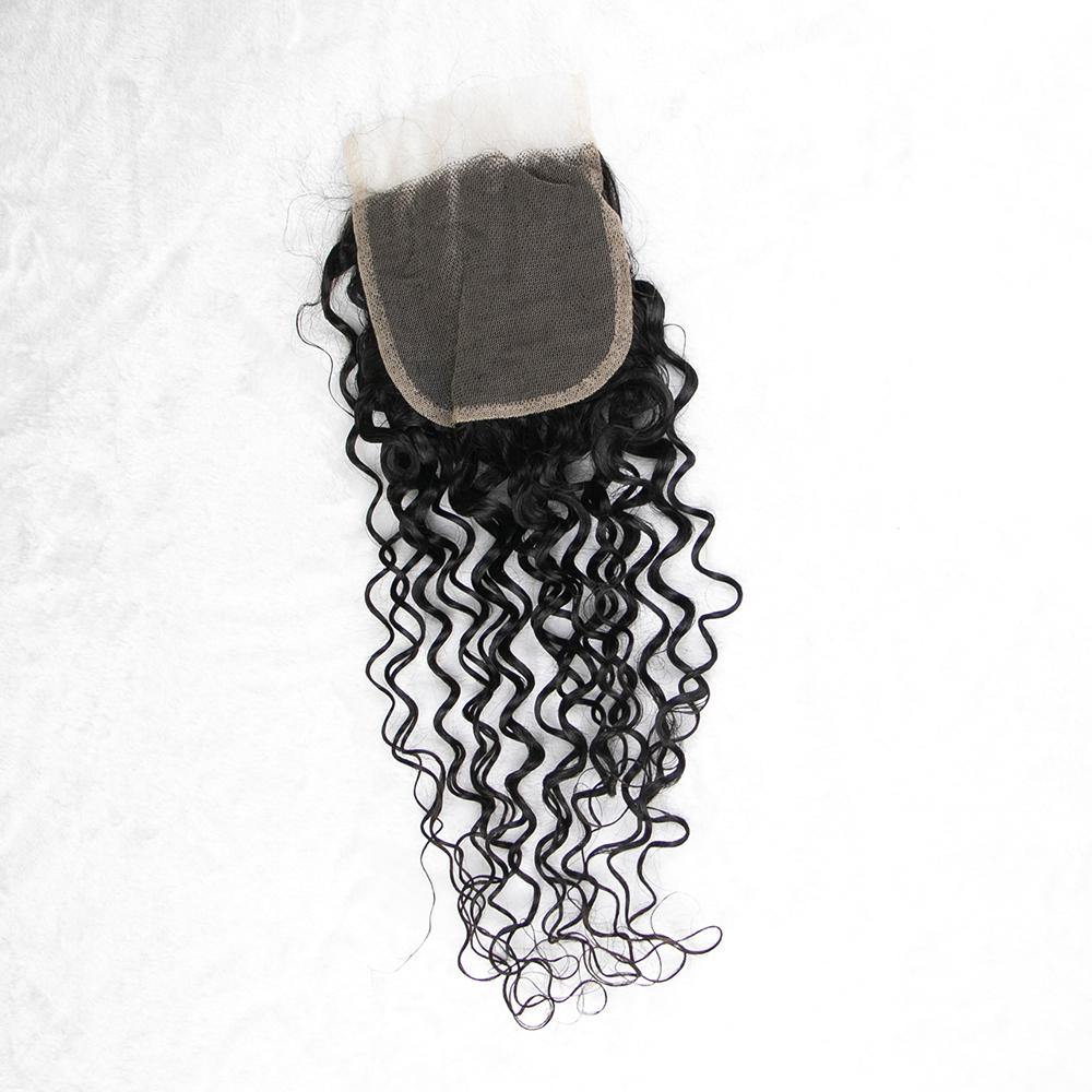 Transparent 4x4 Lace Frontal Closure Brazilian Water Wave Virgin Hair - Seyna Hair