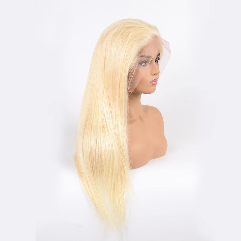 13x4 Lace Frontal Wig 613 Natural Straight Brazilian Human Hair Lace Wig - Seyna Hair