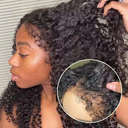 4C Kinky Edge Natural Hairline Wig - 13x4 Kinky Curly Undetectable Lace Frontal Wig - Seyna Hair