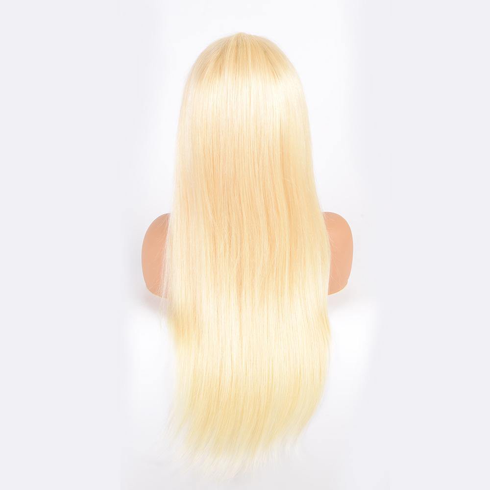 4x4 Lace Frontal Wigs 613 Natural Straight Brazilian Human Hair Lace Wig - Seyna Hair