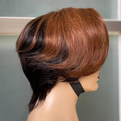 Highlith Straight Pre-styled Pixie Cut Transparent Lace Frontal Wig - Seyna Hair