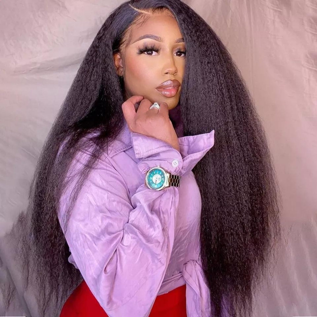 Yaki Kinky Straight Glueless HD Lace Wig - Seyna Hair