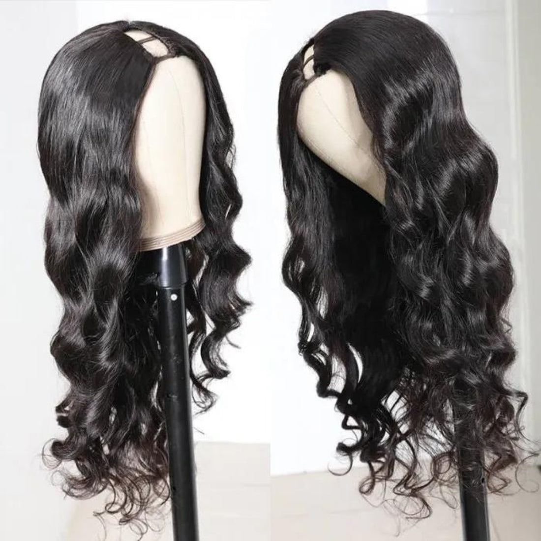 Affordable Wig Natural Black Body Wave U Part Wig - Seyna Hair