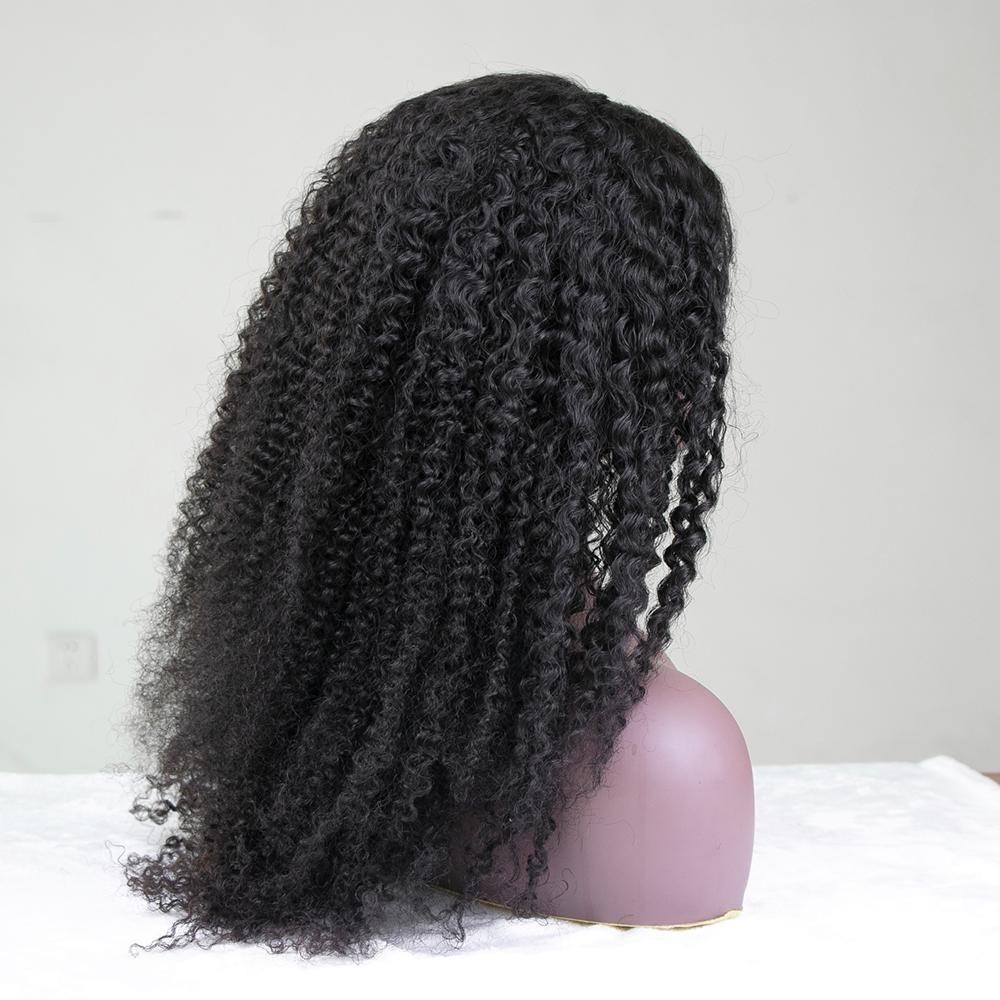 T part 13x1 Lace Part Wig Kinky Curly Hair 180% Density Human Hair Wig - Seyna Hair