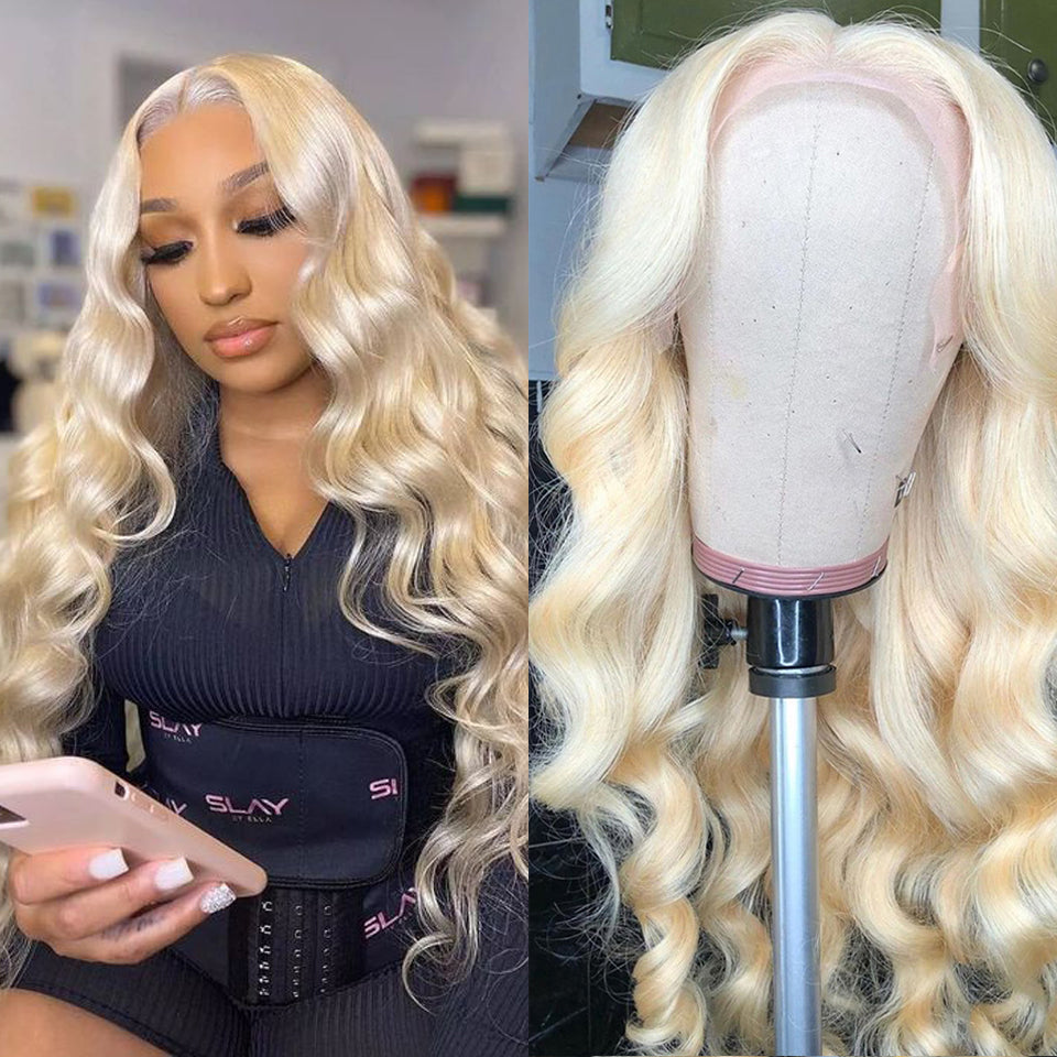 5x5 Lace Frontal 613 Blonde Body Wave Hair 100% Human Hair Wig - Seyna Hair