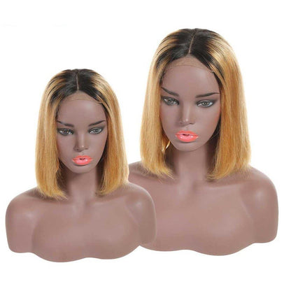 Bob Wigs 4x4 Lace Wigs T1B/27 Straight 100% Virgin Human Hair Wig - Seyna Hair
