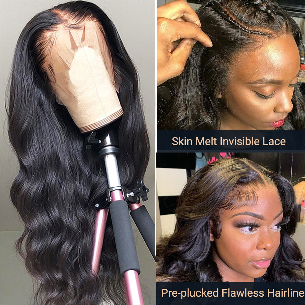 13x4 Undetectable Invisible Lace Closure Body Wave Wig 180% Density  | TRUE HD LACE - Seyna Hair