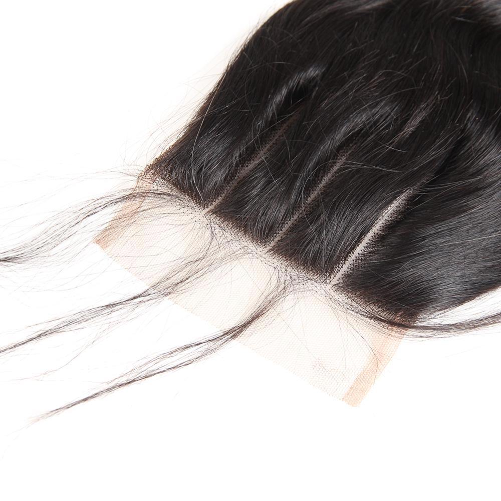 3 Bundles With 4x4 Transparent Lace Closure Body Wave 100% Virgin Human Hair - Seyna Hair