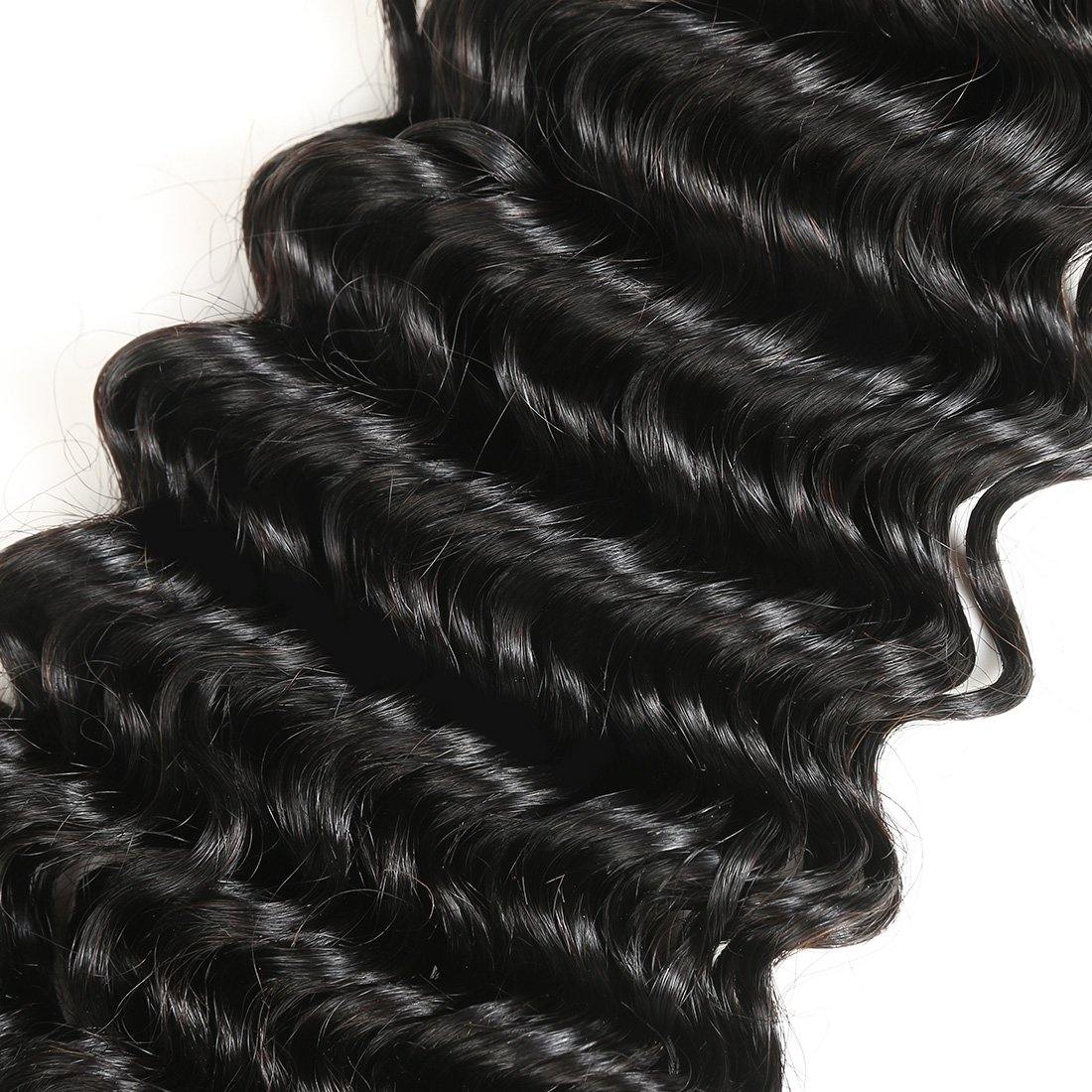 1 Bundle Brazilian Deep Wave 100% Human Hair Extension Weaves - Seyna Hair