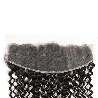 Transparent 13x4 Lace Frontal Closure Brazilian Deep Wave Virgin Hair - Seyna Hair