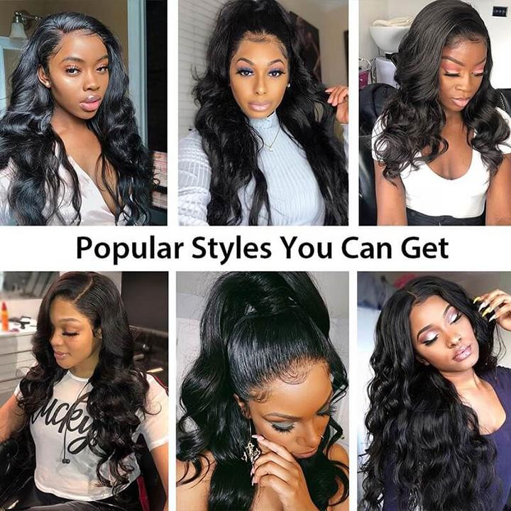 4x4 Undetectable Invisible Lace Frontal Body Wave Wig 180% Density Human Hair Wig - Seyna Hair
