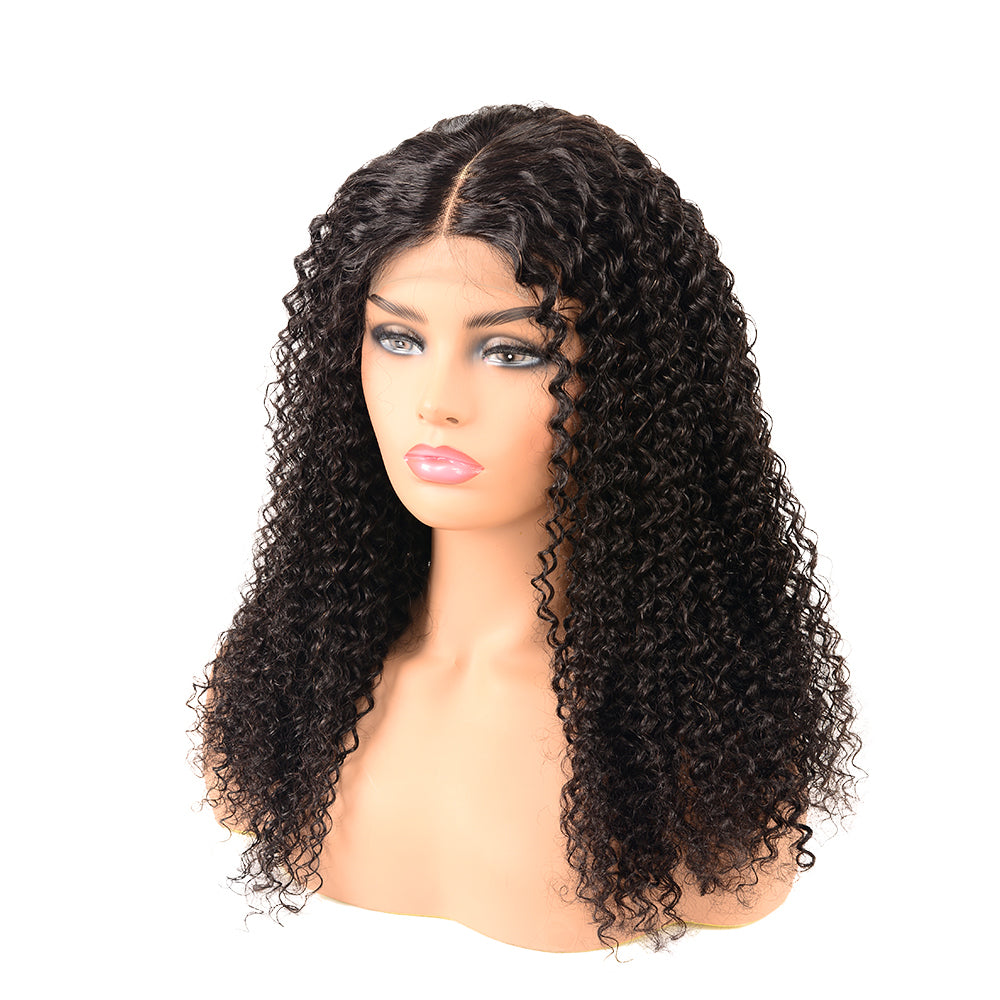 4x4 Undetectable Invisible Lace Frontal Jerry Curl Wig 180% Density Human Hair Wig  | TRUE HD LACE - Seyna Hair