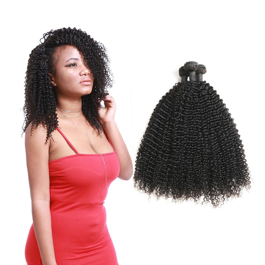 Brazilian Kinky Curly 3 Bundles 100% Human Hair Extension Weaves - Seyna Hair