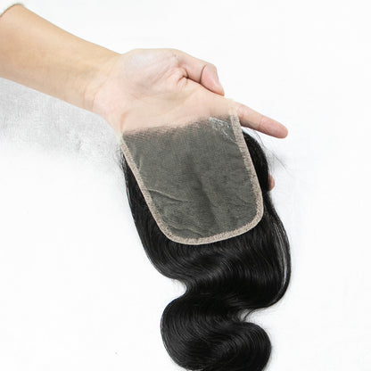 4 Bundles With 4x4 Transparent Lace Closure Body Wave Brazilian 100% Virgin Human Hair - Seyna Hair