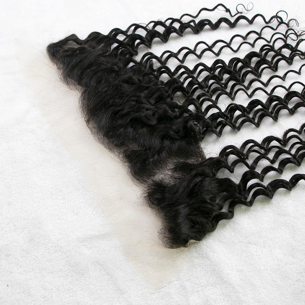 Transparent 13x4 Lace Frontal Closure Brazilian Deep Wave Virgin Hair - Seyna Hair