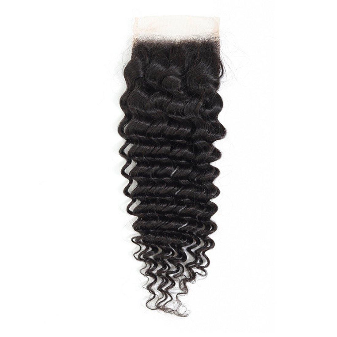 Transparent 4x4 Lace Frontal Closure Brazilian Deep Wave Virgin Hair - Seyna Hair