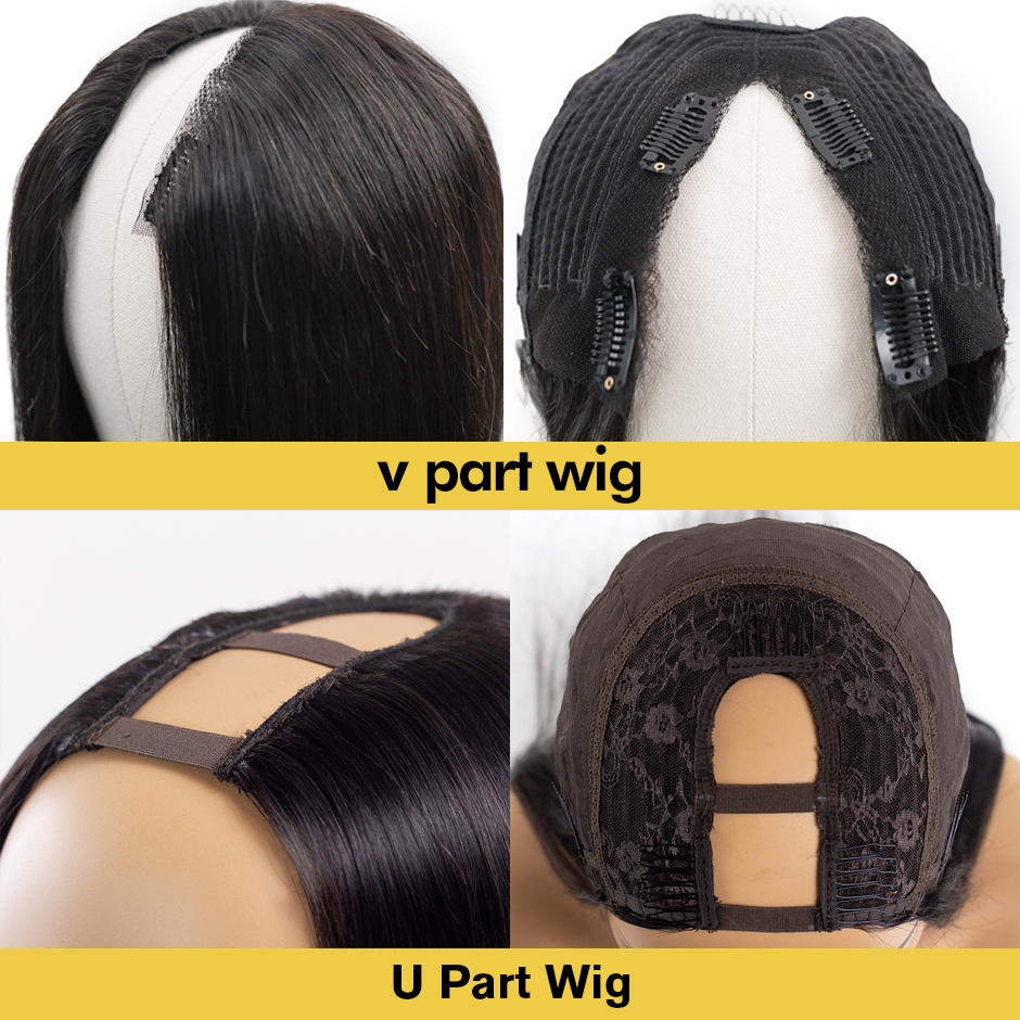 V Part Wig Free Part Thin Part Straight Hair Wig Glueless 0 Skill Needed Wig - Seyna Hair