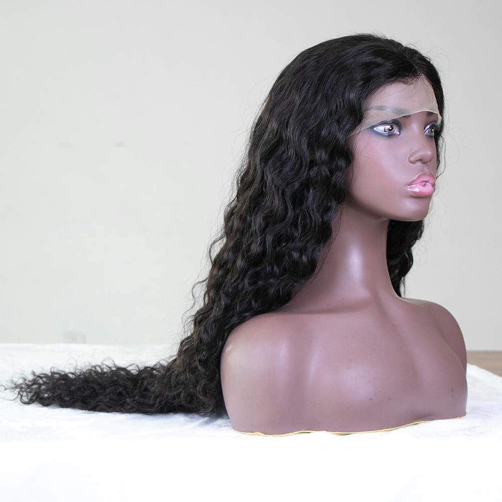 T part 13x1 Lace Part Wig Water Wave Hair 180% Density Human Hair Wig - Seyna Hair