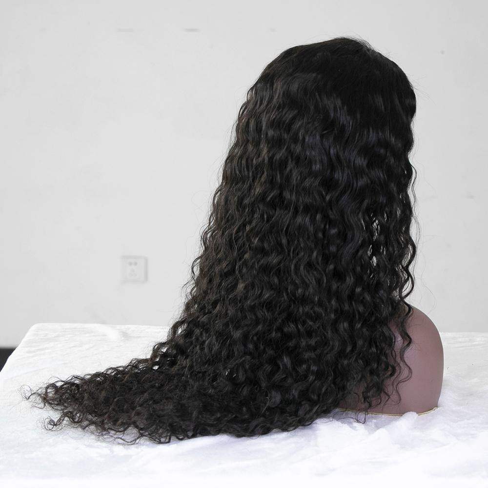 T part 13x1 Lace Part Wig Water Wave Hair 180 Density Human Hair